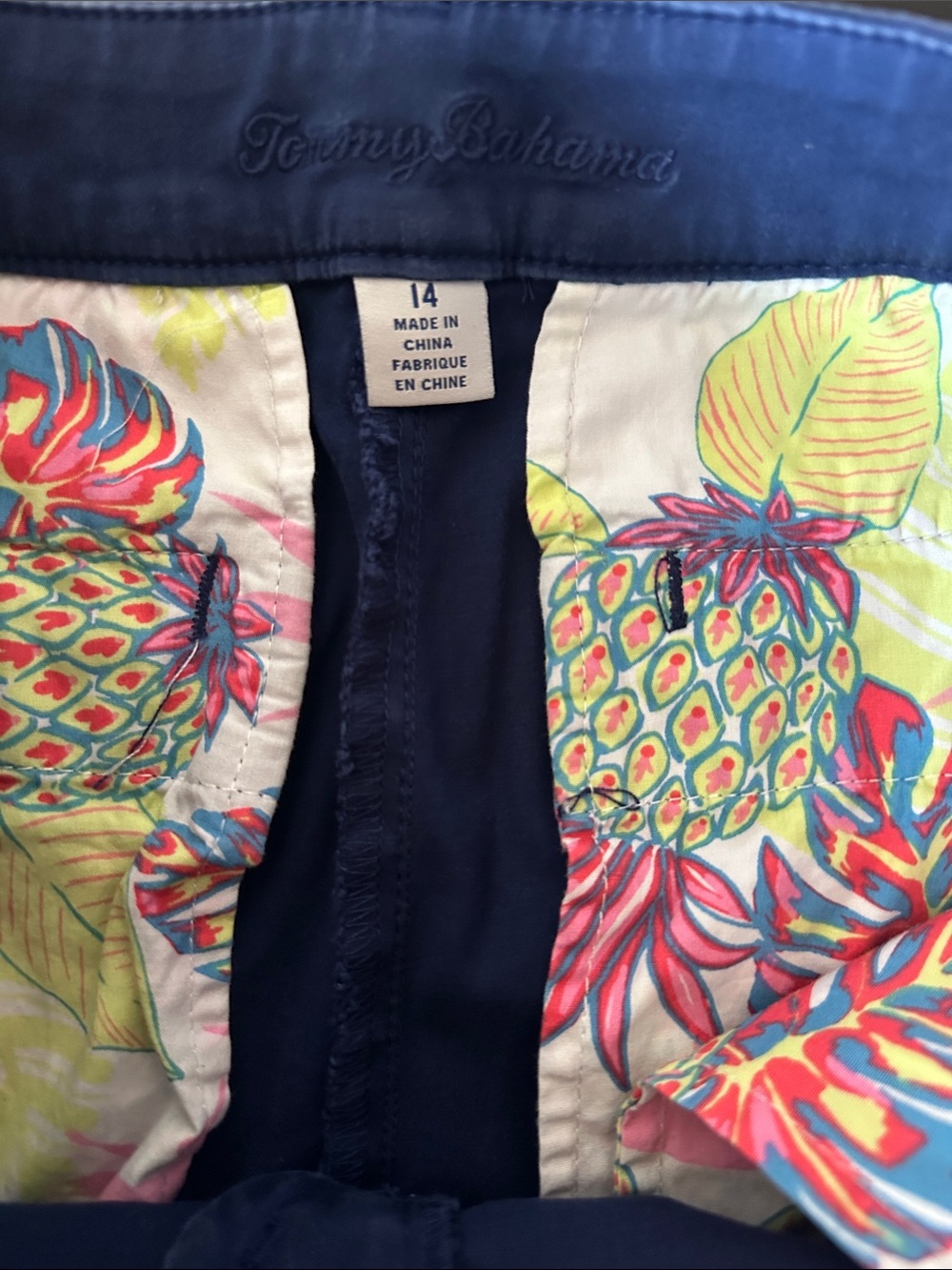 Tommy Bahama Deep Blue Casual Cotton Shorts - Picture 5 of 6